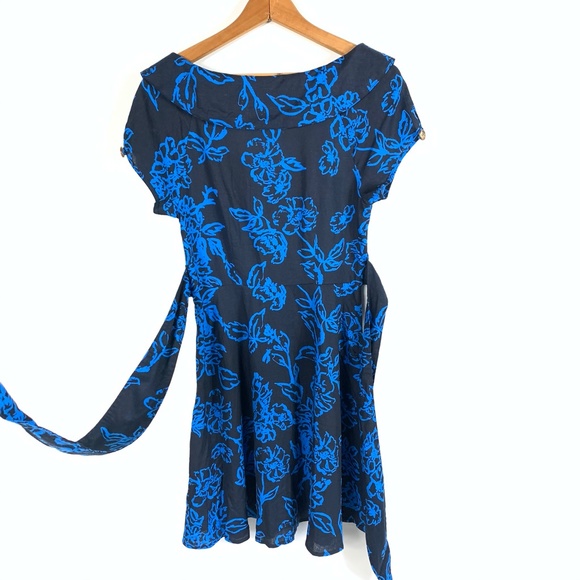 Free People Floral Belted Button-Down Mini Dress - Picture 7 of 12